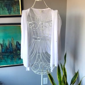 White Summer Sweater Sz L